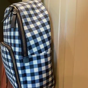 kate spade | Bags | Kate Spade Blue Checkered Backpack  display picture 2
